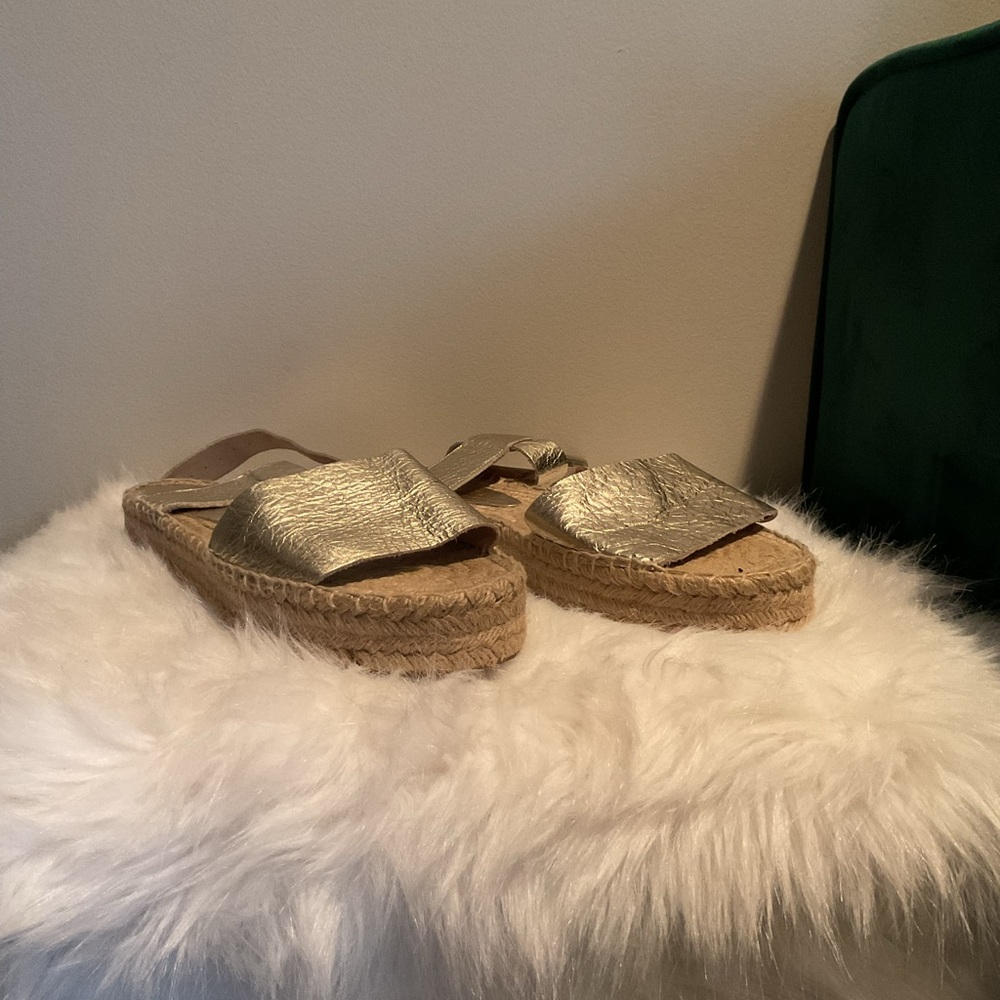 Gold Espadrille Sandals